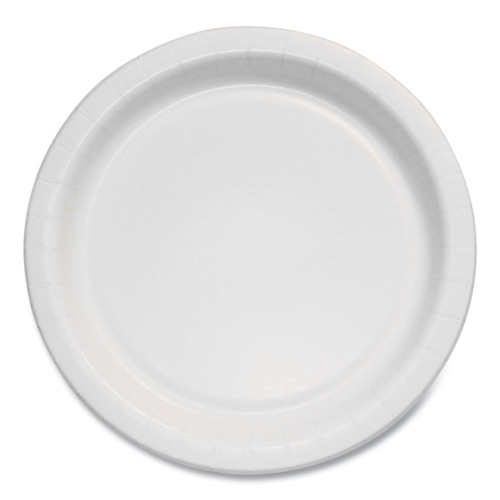 Bowls and Plates | SOLO MP6B-2054 Bare Eco-Forward 6 in. Diameter ProPlanet Seal Clay-Coated Paper Plate - White/Brown/Green (1000/Carton) image number 0