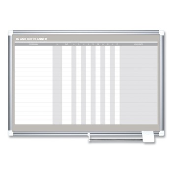 MasterVision GA01110830 36 in. x 24 in. In-Out Magnetic Dry Erase Board - Silver Frame