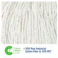  | Boardwalk BWK502WHCT Super Loop Wet Mop Head with Cotton/Synthetic Fiber and 5 in. Headband - Medium, White (12/Carton) image number 10