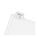 Dividers & Tabs | Avery 82199 10-Tab "1-in 11 in. x 8.5 in. Allstate Style Preprinted Legal Exhibit Side Tab Index Dividers - White (25/Pack) image number 3