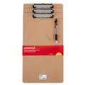 Clipboards | Universal UNV05563 1/2 in. Clip Capacity Hardboard Clipboard for 8.5 in. x 14 in. Sheets - Brown (6/Pack) image number 1