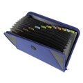 Sheet Protectors | C-Line 48105 2 in. Expansion 1/12-Cut Tabs 13-Section Expanding File with Zipper Closure - Letter Size/Blue image number 1