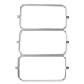Cleaning Carts | Rubbermaid Commercial FG9T89L10000 3 in. x 12.5 in. x 0.13 in. Triple Waste Steel Wire Bag Holder for Rubbermaid Commercial Janitorial and Housekeeping Carts image number 1