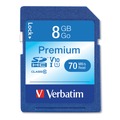 Office Electronics & Batteries | Verbatim 96318 8GB UHS-1 V10 U1 Class 10 Premium SDHC Memory Card Up to 70MB/s Read Speed image number 0