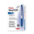 Pens | Pentel K437-C 0.7 mm WOW Medium Retractable Gel Pen - Blue Ink/Clear/Blue Barrel (1-Dozen) image number 3