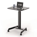 Office Desks & Workstations | Kantek STS300B 23.5 in. x 20.5 in. x 29.75 in. to 44.25 in. Mobile Sit-to-Stand Desk - Black image number 1