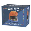 Pencil Sharpeners | Elmer's 1680 5.63 in. x 8.75 in. x 7.13 in. AC-Powered CrayonPro School Version Electric Sharpener - Orange/Blue image number 3