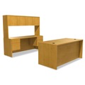 Office Desks & Workstations | HON H10593.CC 10500 Series 72 in. x 36 in. x 29.5 in. Double 3/4-Height Left and Right Box/File Pedestal Desk - Harvest image number 1