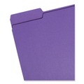 File Folders | Smead 13034 1/3-Cut Tabs Assorted Letter Size 0.75 in. Expansion Reinforced Top Tab Colored File Folders - Purple (100/Box) image number 1