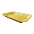 Food Trays, Containers, and Lids | GEN 8PYEL 10.8 in. x 8.82 in. x 1.5 in. #8P Meat Trays - Yellow (200/Carton) image number 1