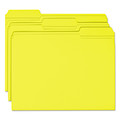File Folders | Smead 12934 1/3-Cut Tabs Assorted Letter Size 0.75 in. Expansion Reinforced Top Tab Colored File Folders - Yellow (100/Box) image number 2