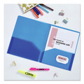 Report Covers & Pocket Folders | Avery 47811 11 in. x 8.5 in. 20 Sheet Capacity 2-Pocket Plastic Folder - Translucent Blue image number 5