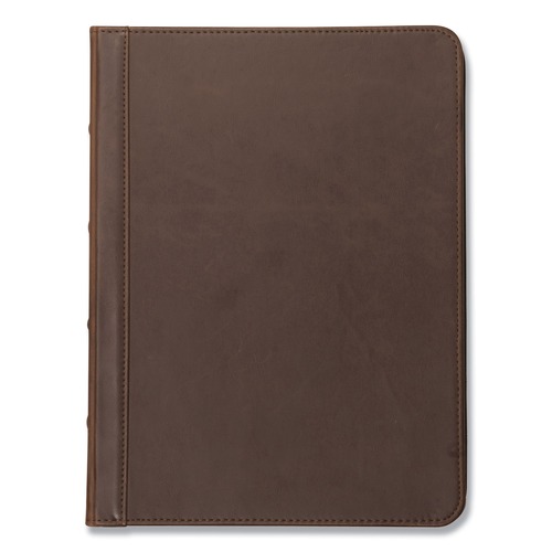 Notebooks & Pads | Samsill 70836 11 in. x 8.5 in. Dark Brown Vinyl Vintage Hardback Zipper Portfolio image number 0