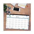 Bulletin Boards | Blue Sky BLS100024 17 in. x 11 in. 12-Month (Jan-Dec 2026) Lindley Desk Pad - White/Blue/Green Sheets/Black Binding/Clear Corners image number 2