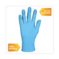 Cleaning Gloves | Ansell 54186 4 mil Thick 9.5 in. Long Powder-Free G10 Comfort Plus Blue Nitrile Gloves - Small, Light Blue (100/Box, 10 Boxes/Carton) image number 5