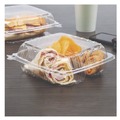  | Dart C90PST3 ClearSeal 8.25 in. x 8.25 in. x 3 in. Hinged-Lid Plastic Containers - Clear (250/Carton) image number 5