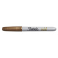Permanent Markers | Sharpie 1823887 Fine Bullet Tip Metallic Fine Point Permanent Markers - Gold (1-Dozen) image number 1