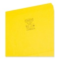 File Folders | Smead 12910 Straight Tabs Letter Size 0.75 in. Expansion Reinforced Top Tab Colored File Folders - Yellow (100/Box) image number 2