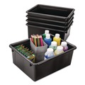 Boxes & Bins | Storex 62523U05C Storage Tray, Deep, 2 gal, 10.65-in x 10.65-in x 5.2-in, Black, 5/Pack image number 2