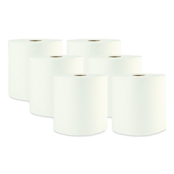PAPER AND DISPENSERS | Boardwalk BWK35XTRA 1-Ply 8 in. x 800 ft. Xtra Roll Towels - White (6 Rolls/Carton)