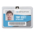 Label & Badge Holders | Advantus 75456 4.13 in. x 3.38 in. Holder 3.75 in. x 2.75 in. Insert Horizontal ID Badge Holders with Clip - Clear (50/Pack) image number 3
