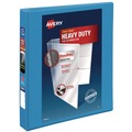 Binders | Avery 05301 3 Slant Rings 1 in. Capacity 11 in. x 8.5 in. Heavy-Duty Non Stick View Binder with DuraHinge - Light Blue image number 2