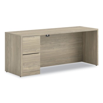 HON H105904L.LKI1LKI1 10500 Series Full-Height Left Pedestal 72 in. x 24 in. x 29.5 in. Credenza - Kingswood Walnut
