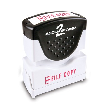 ACCUSTAMP2 035596 1.63 in. x 0.5 in. FILE COPY Pre-Inked Shutter Stamp - Red