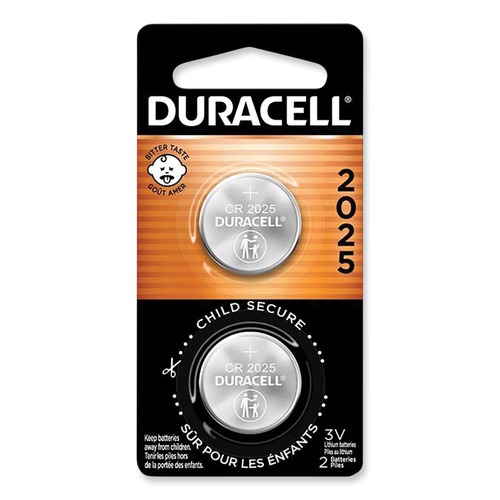 Batteries | Duracell DURDL2025B2PK 2025 Lithium Coin Batteries (2/Pack) image number 0