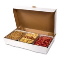 Food Trays, Containers, and Lids | AmerCareRoyal CCBFP21133 13 in. x 21 in. x 3 in. Paper Catering Boxes - White (50/Carton) image number 2