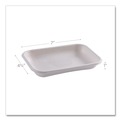 Food Trays, Containers, and Lids | Eco-Products EP-SCRC12NFA 7 in. x 4.75 in. x 1 in. 12 oz. WorldView Vanguard Sugarcane Fiber Rectangular Container - White (400/Carton) image number 2