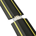 Desk Accessories & Office Organizers | D-Line US/FC83H 3.25 in. x 0.5 in. x 6 ft. Medium-Duty Floor Cable Cover - Black with Yellow Stripe image number 1
