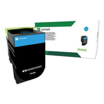 Lexmark 80C1HC0 Return Program 3,000 Page-Yield High-Yield Toner - Cyan