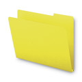 File Folders | Smead 21562 1/3-Cut Tabs Assorted Letter Size 1 in. Expansion Recycled Heavy Pressboard Folders - Yellow (25/Box) image number 2