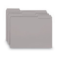 File Folders | Smead 10251 1/3-Cut Tabs Assorted Letter Size 0.75 in. Expansion Interior File Folders - Gray (100/Box) image number 1