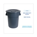 Just Launched | Boardwalk 1868182 Plastic Round Flat-Top Lid for 32 gal. Waste Receptacles - Gray image number 4