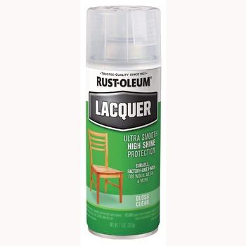 Rust-Oleum 1906830 Specialty Lacquer Spray Paint, Gloss Clear, 12 oz Aerosol Can