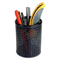 Desktop Organizers | Artistic ART20005 Urban Collection 3.5 in. Diameter x 4.5 in. H Punched Metal Pencil Cup - Black image number 1