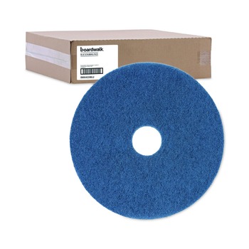 Boardwalk BWK4020BLU 20 in. Diameter Scrubbing Floor Pads - Blue (5/Carton)