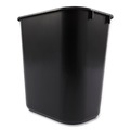 Just Launched | Rubbermaid Commercial FG295500BLA 3.5-Gallon Rectangular Deskside Wastebasket - Black image number 2