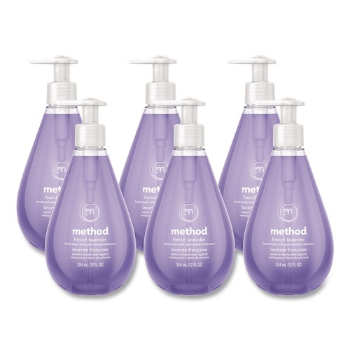 Hand Soaps | Method MTH00031 12 oz. Gel Hand Wash Pump Bottle - French Lavender (6/Carton) image number 0