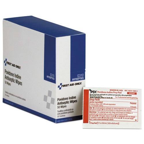 First Aid | First Aid Only G310 PVP Iodine Refill for SmartCompliance General Business Cabinet (50/Box) image number 0