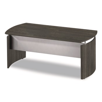 Mayline MNDT72LGS Medina Series Laminate Curved Desk Top 72-in X 36-in Gray Steel