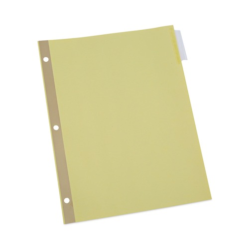 Dividers & Tabs | Universal UNV20861 Deluxe Extended Insertable Tab Indexes with 5 Clear Tabs - Buff (24/Box) image number 0