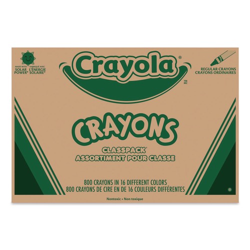 Arts & Crafts Supplies | Crayola 528016 16-Color Classpack Regular Crayons (800/Box) image number 0