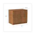 Office Filing Cabinets & Shelves | Alera ALEVA513622WA Valencia Series 34 in. x 22-3/4 in. x 29-1/2 in. Two-Drawer Lateral File - Modern Walnut image number 8