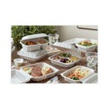 Food Trays, Containers, and Lids | Pactiv Corp. YCNW02052 2-Compartment 9 x 6 x 3.1 EarthChoice Vented Microwavable MFPP Plastic Hinged Lid Container - White (170/Carton) image number 7