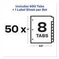 Dividers & Tabs | Avery 11557 Index Maker 11 in. x 8.5 in. 8-Tab Print and Apply Clear Label Dividers - White (50/Box) image number 4