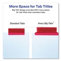 Back to School Sale | Avery 11121 Big Tab 11 in. x 8.5 in. 5-Tab Double-Sided Gold Edge Reinforcing Insertable Dividers - Assorted Tabs/White (1-Set) image number 3