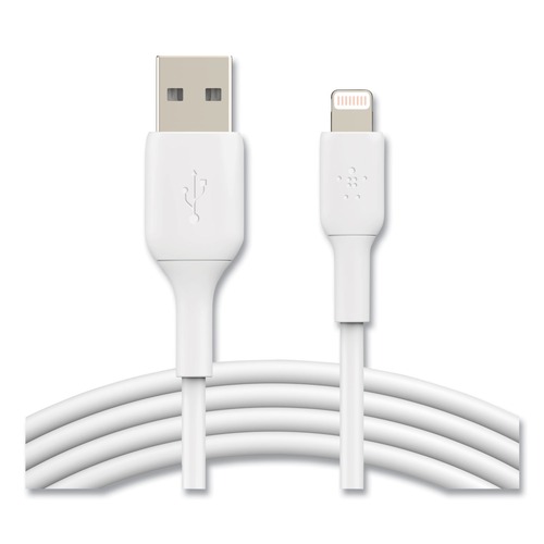 Electronic Adapters & Chargers | Belkin CAA001BT3MWH 9.8 ft. BOOST CHARGE Apple Lightning to USB-A ChargeSync Cable - White image number 0